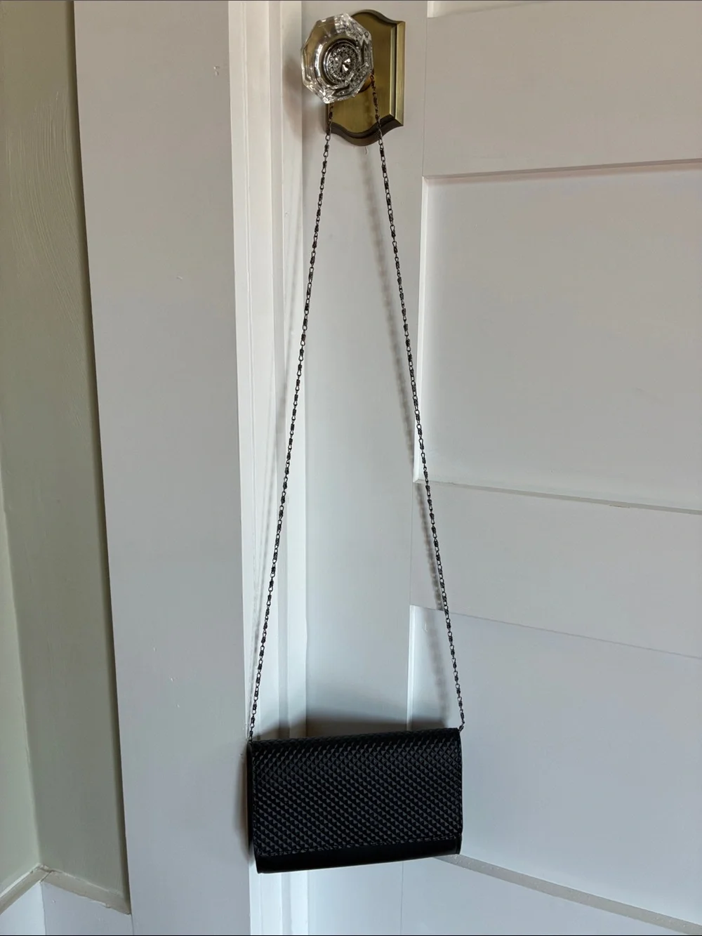 Neiman Marcus Black Chain Clutch